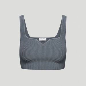 Babaton Charcoal Ribbed Sports Bra